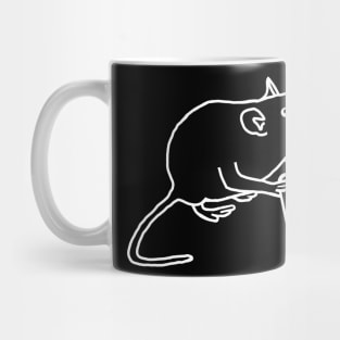 Whiteline Cute Rat with Joe Biden 2020 Sign Mug